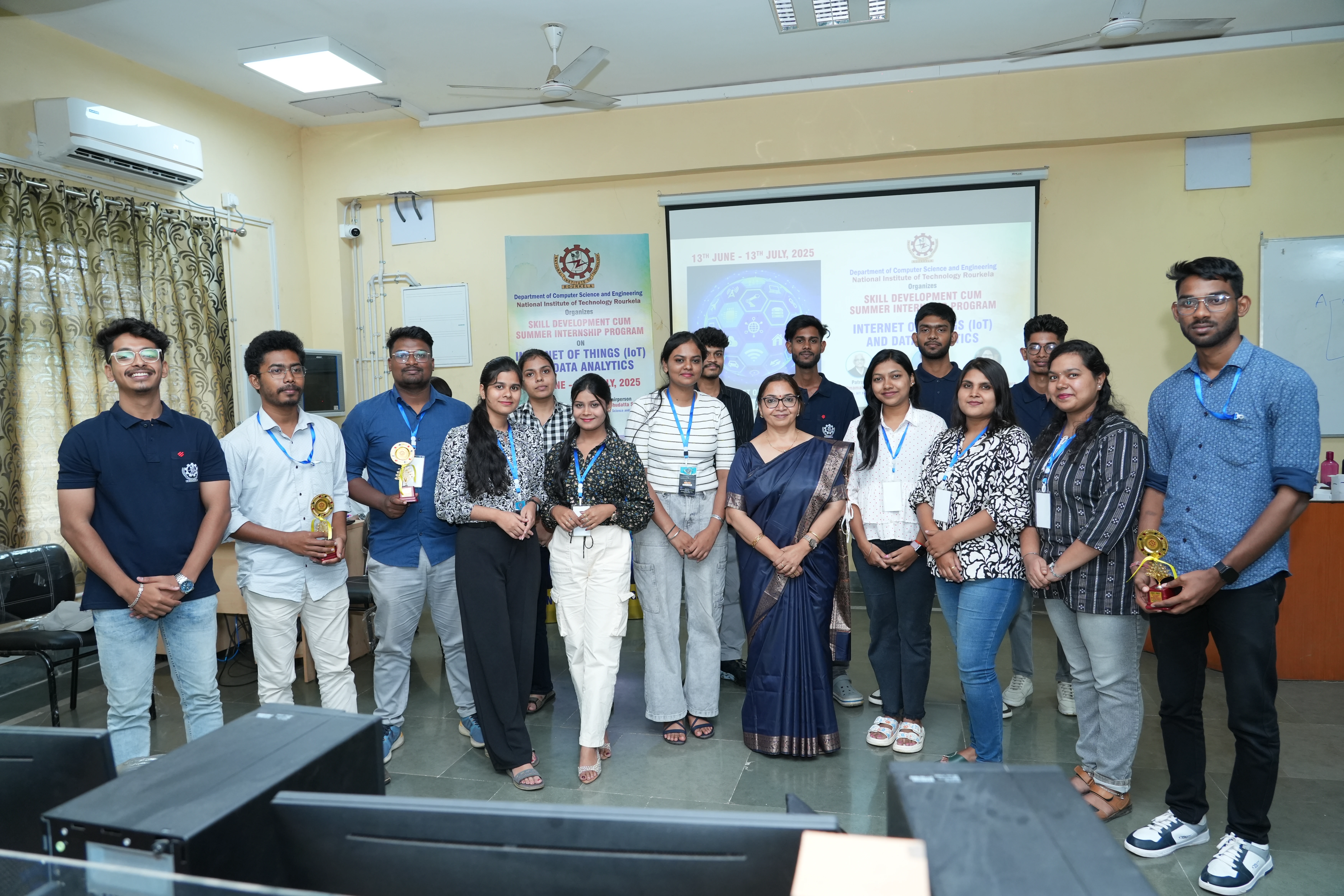 Team presenting IoT project at NIT